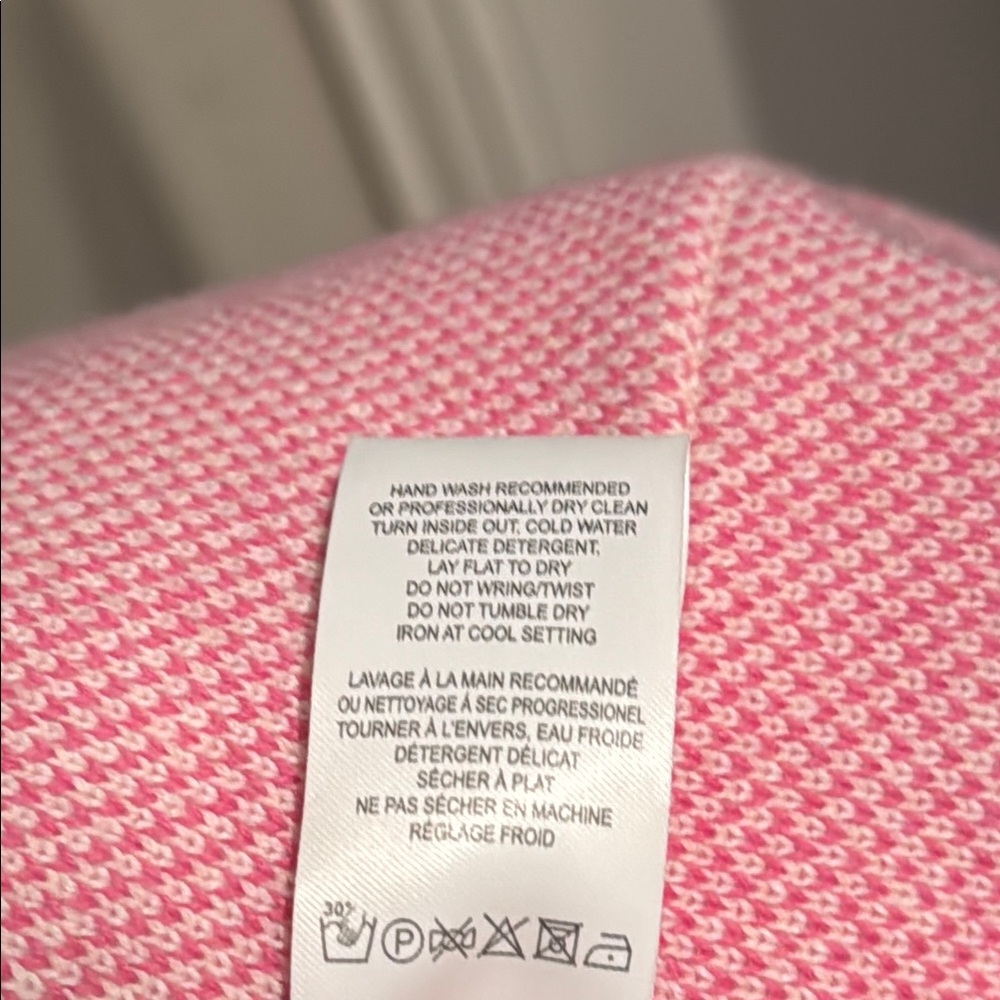 Anthropologie Rosenthal Pink and White Artistic Hearts Cardigan - Picture 5 of 6